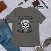 Major Brinton's Modern Coffin Varnish Battlefield Whiskey T-Shirt