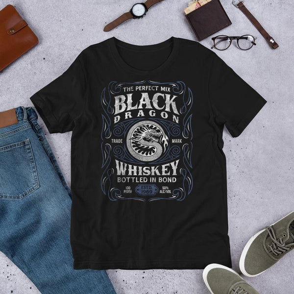 Black Dragon Whiskey Black Label Vintage T-Shirt