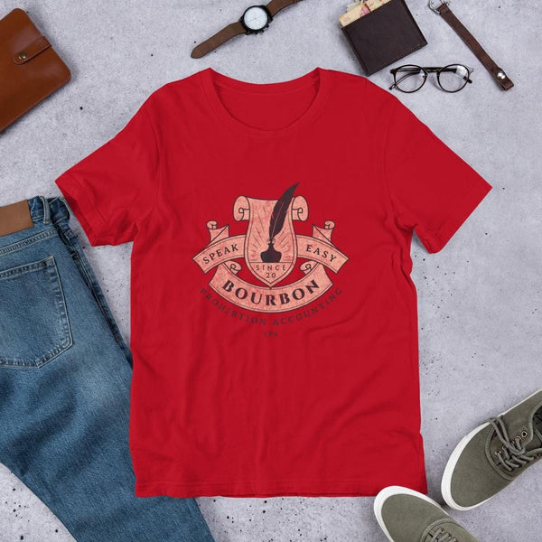 Speakeasy Bourbon Prohibition Accounting Vintage T-Shirt